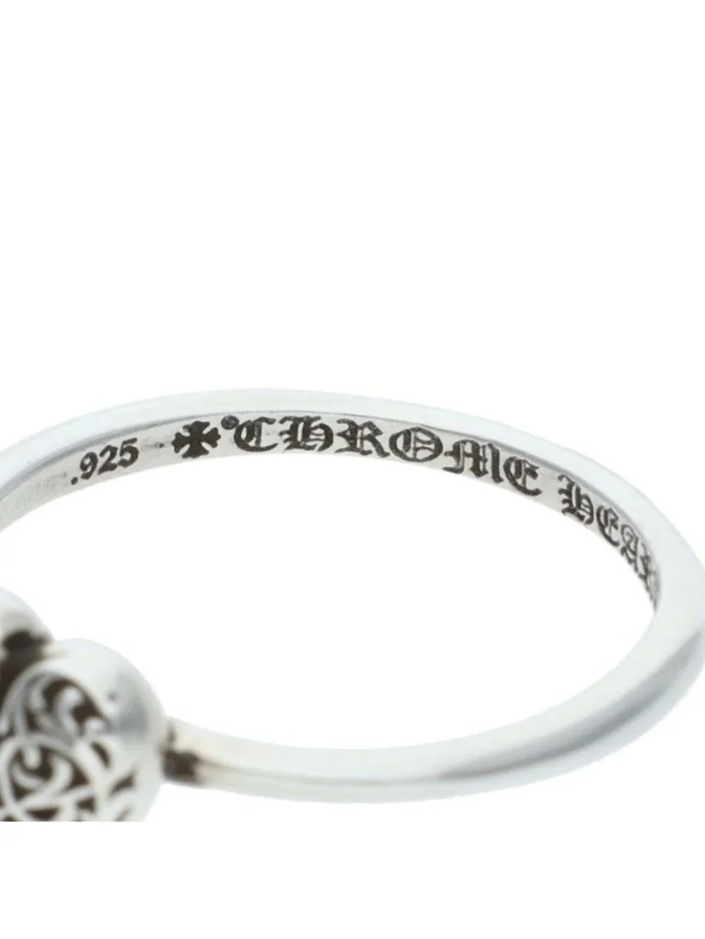 Chrome Hearts Bubblgm Heart Bubble Gum Silver Ring